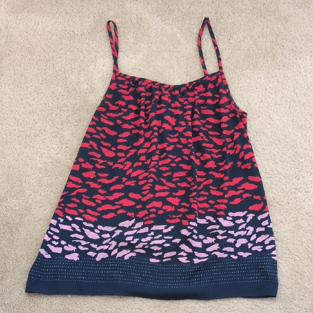 CAbi Red and Blue Relaxed Camisole Top
